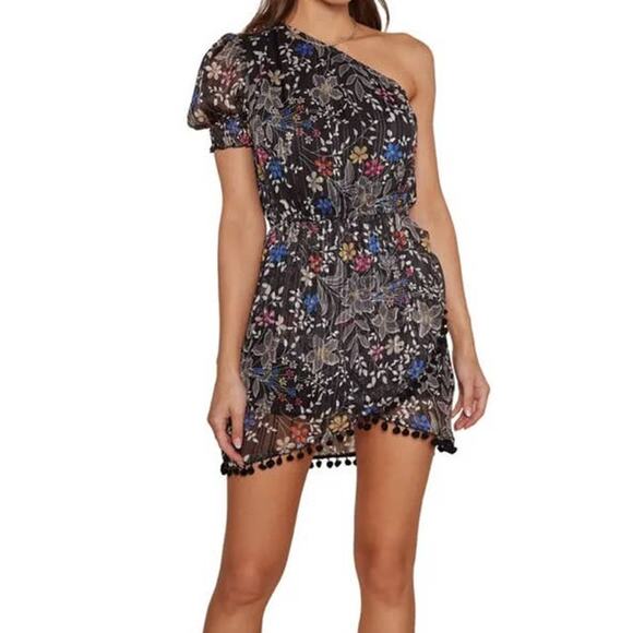 Raga Dress Rain Forest One Shoulder minidress Small S - Picture 1 of 5